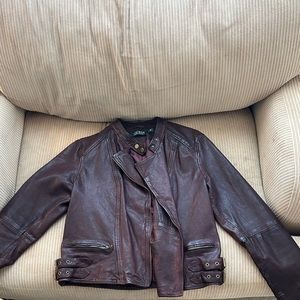 Genuine leather Lauren by Ralph Lauren moto jacket